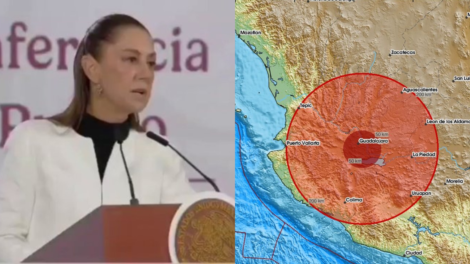 Video: Mexican President Claudia Sheinbaum pauses press conference after 6.5 magnitude earthquake