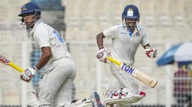 Abhimanyu Easwaran suffered a bizarre run-out dismissal in the Ranji Trophy on Thursday. (PTI Photo)
