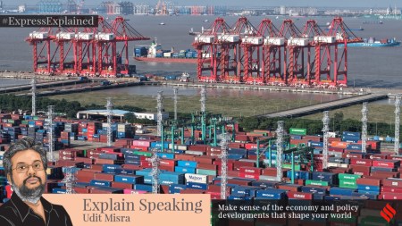 A container terminal in Shanghai on January 14, 2026. AP