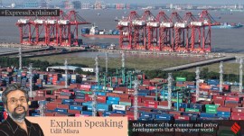 A container terminal in Shanghai on January 14, 2026. AP