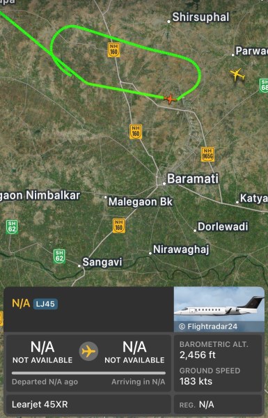 ajit pawar plane flight tracker