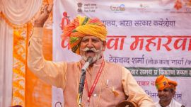 Gafruddin, 68, is known for folk and traditional music, particularly the bhapang.