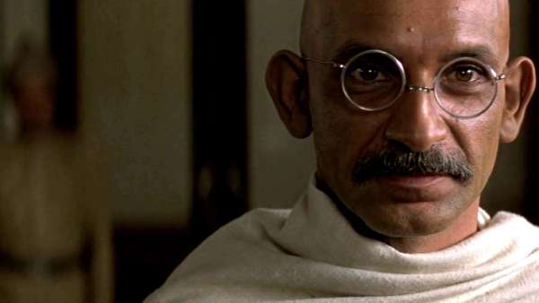 Ben Kingsley in and as Gandhi.