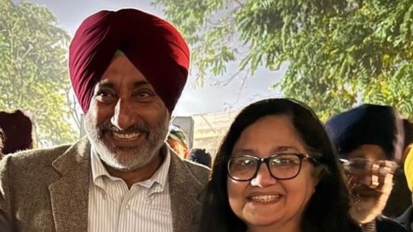 Maj Virk with his wife Aman