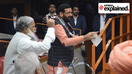 Haryana Chief Minister Nayab Singh Saini and Labour Minister Anil Vij
