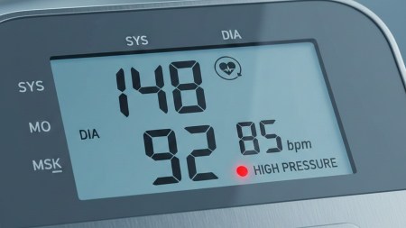 High blood pressure reading