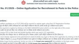 Haryana Police Constable Recruitment 2026: Registration begins for 5,500 posts at hryssc.in — Eligibility, salary & more
