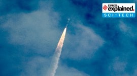 ISRO's PSLV-C62 carrying the EOS-N1 lifts off from the Satish Dhawan Space Centre in Sriharikota, Andhra Pradesh, Monday, Jan. 12, 2026.