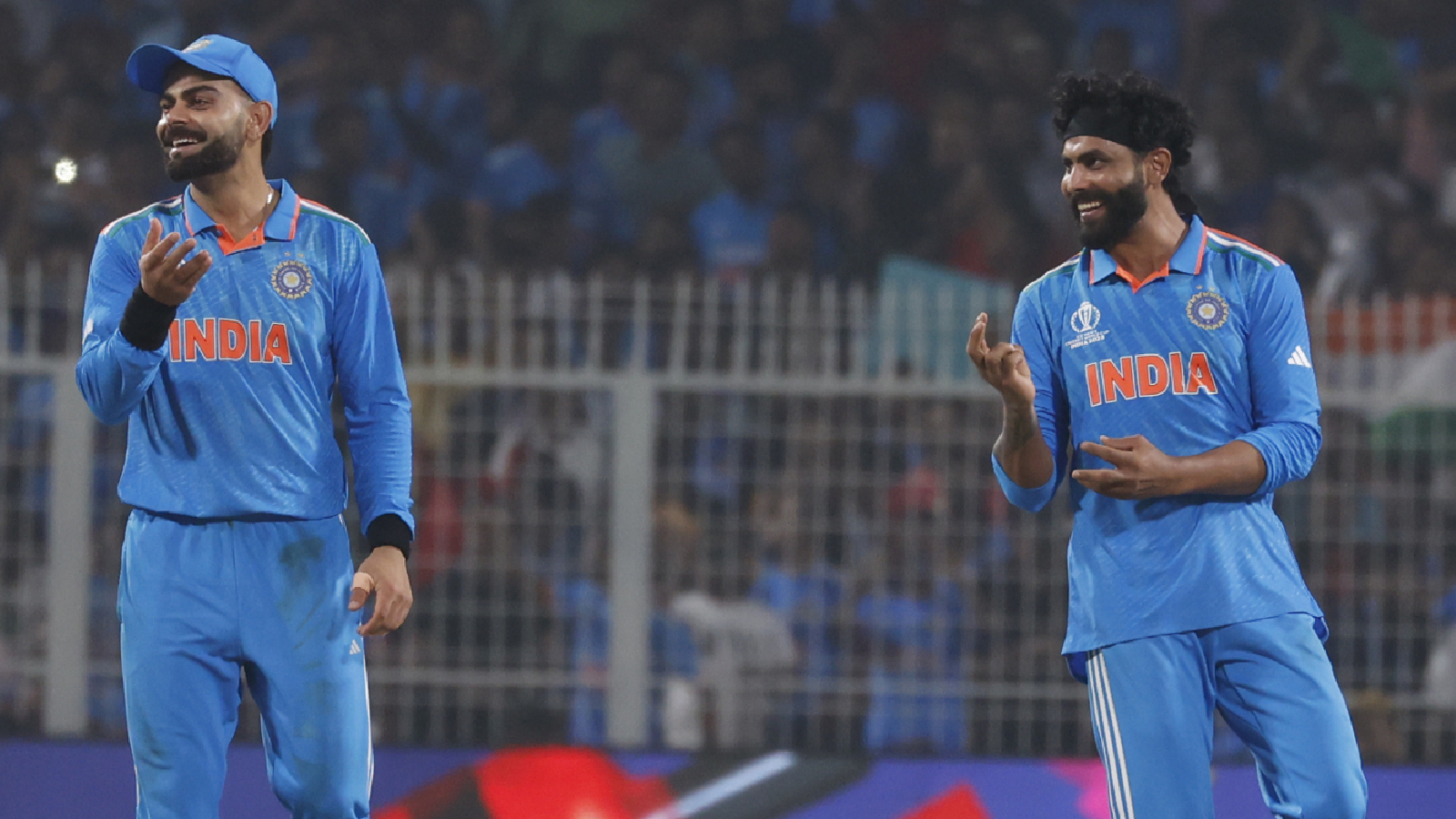 File image of Ravindra Jadeja celebrating a wicket with Virat Kohli. (Express Photo by Partha Paul)