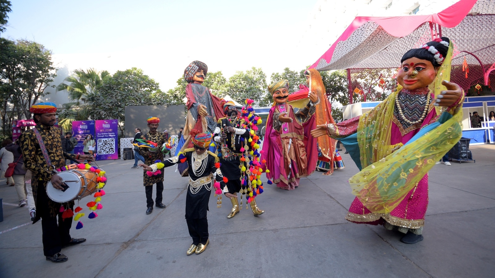 Jaipur Lit Fest opens with giant puppets, phantom headliners and a missing name