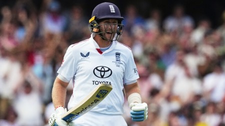 Joe Root celebrates his 41st Test century in the SCG Ashes Test on Monday. (AP Photo)