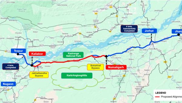 Map of Kaziranga Elevated Corridor (Image: PIB)