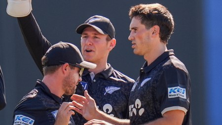 Kristian Clarke (R) dismissed Rohit Sharma, Virat Kohli and Shreyas Iyer in his second ODI for New Zealand. (CREIMAS)