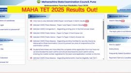 MAHA TET 2025: Results out at mahatet.in; know re-evaluation schedule