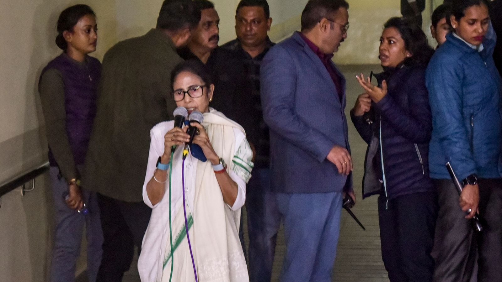 After ED raids, Mamata sits on dharna at I-PAC office in Kolkata, targets BJP, Amit Shah: ‘Never seen such dacoits’