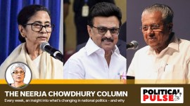 (From left to right) Main challengers of BJP this poll season: Bengal CM Mamata Banerjee, Tamil Nadu CM and DMK chief M K Stalin and Kerala CM Pinarayi Vijayan.