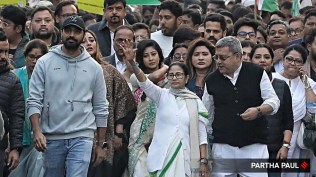 TMC chief mamata banerjee protest