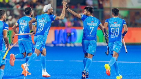 Former India hockey captain Manpreet Singh (second from right) was excluded from India's core group. India coach said he was ‘rested to manage workload’. (Photo: Hockey India)
