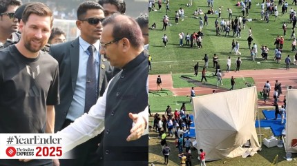 In 2025, two moments laid bare how far fans have slipped down the priority list — both ending in tragedy: a stampede in Bengaluru, then chaos in Kolkata (Express Photo by Partha Paul)