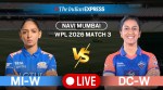 WPL 2026, MI vs DC Live Cricket Score: Mumbai Indians will be hoping to bounce back after Friday's defeat.