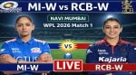 WPL 2026, MI vs RCB Live Cricket Score: Mumbai Indians are facing Royal Challengers Bengaluru in a Women's Premier League game.