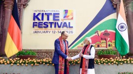 PM Modi attends the inauguration of the International Kite Festival
