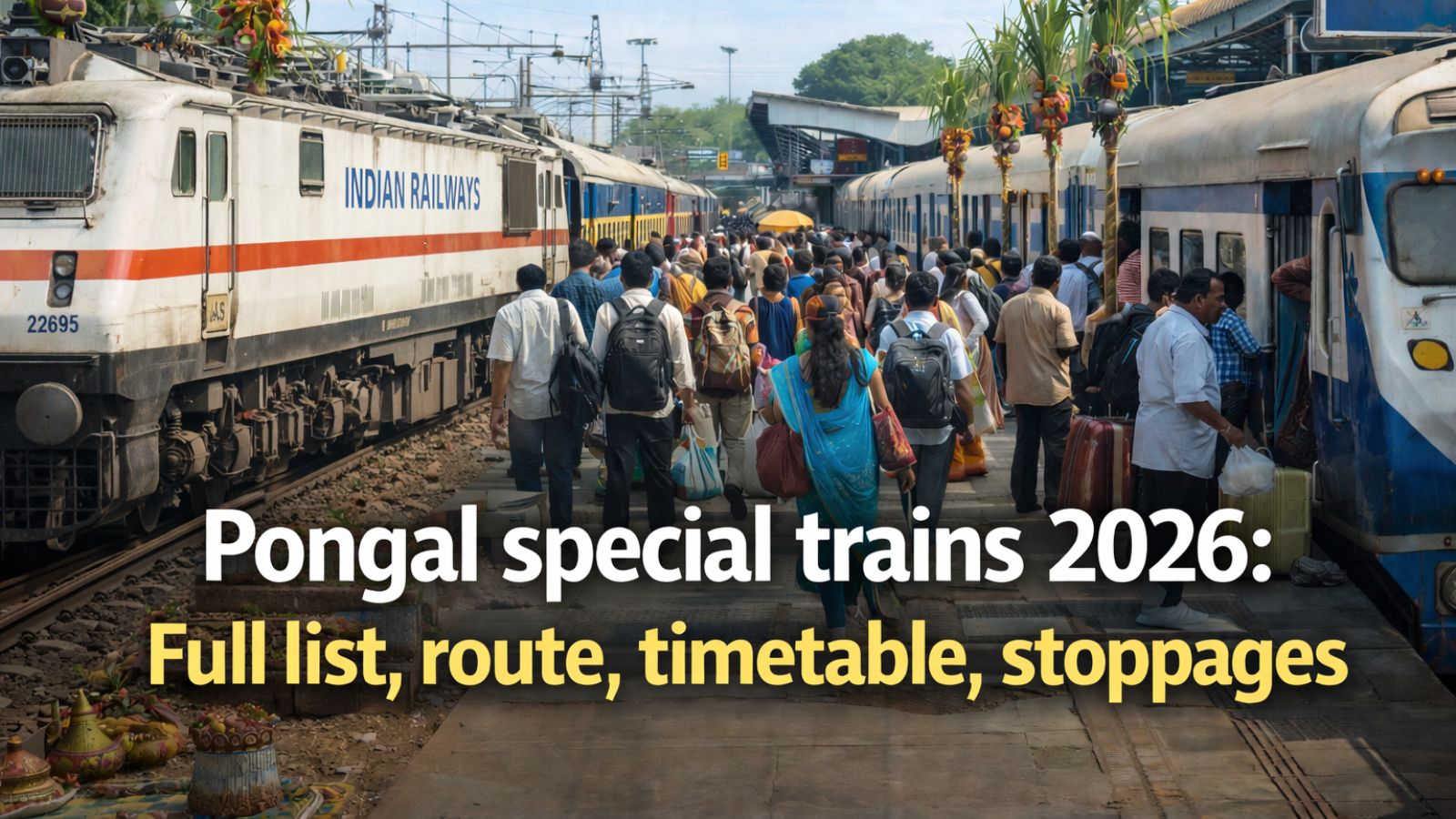 Pongal special trains 2026: Full list, route, time table, stoppages
