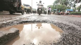 pothole road