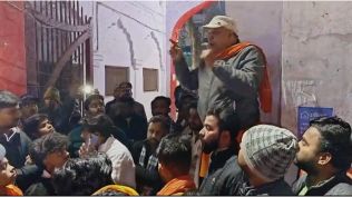 Protests over the reception by right-wing group members in UP.