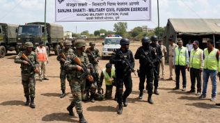 Military Civil Fusion exercise Sanjha Shakti held at Khadki Military Station in Pune with 16 civil agencies including Force One commandos