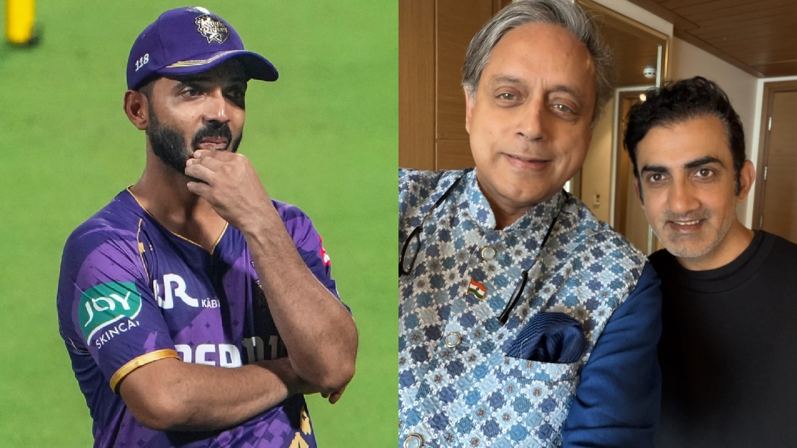 Rahane expressed the opinion while talking about Gambhir's recent exchange with Congress Member of Parliament Shashi Tharoor on the social media platform 'X'. (PTI/Shashi Tharoor X)