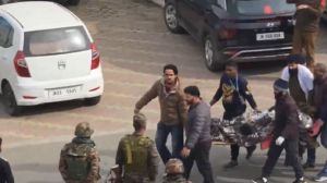 Rescue efforts underway after an army vehicle meets with an accident at Khani Top area of Bhaderwah