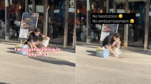 restaurant staff cleaning vomit in Japan