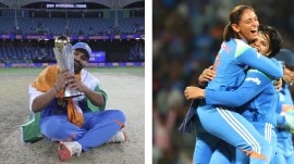 Padma Awards 2026: Former India men's cricket team captain Rohit Sharma (left) and Indian women's captain Harmanpreet Kaur. (Photos: AP, Narendra Vaskar/Express Photo)