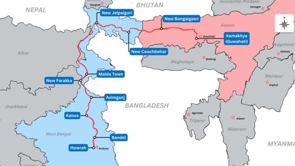 Route map of Howrah-Guwahati-Howrah Vande Bharat Sleeper train (Image: Ministry of Railways)