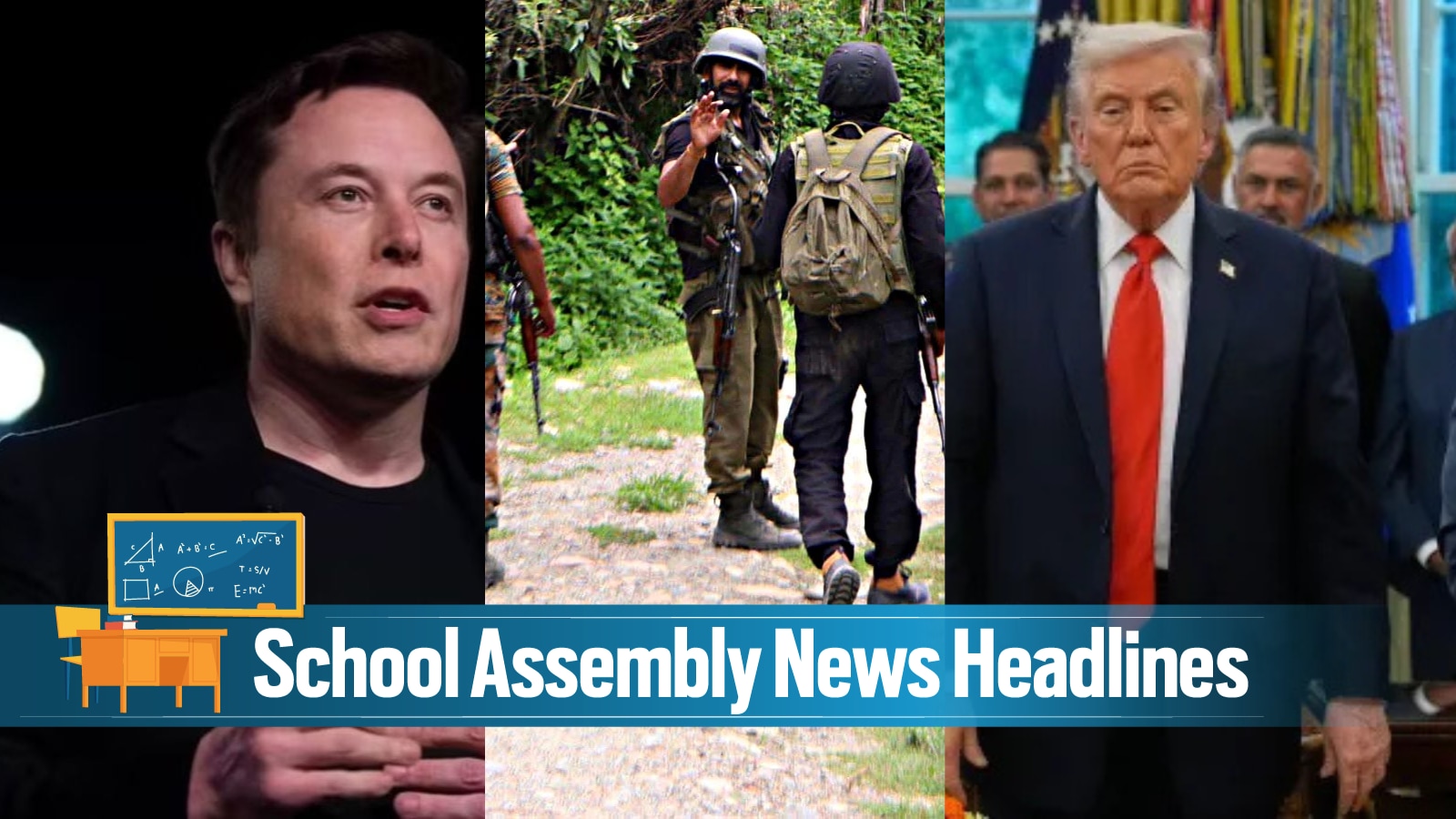 Today News Headlines for School Assembly, January 23, 2026: Army vehicle falls into gorge, Trump unveils Board of Peace