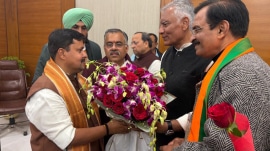 sunil-jakhar BJP state president Sunil Jakhar along with state leadership congratulating the new national president Nitin Nabin