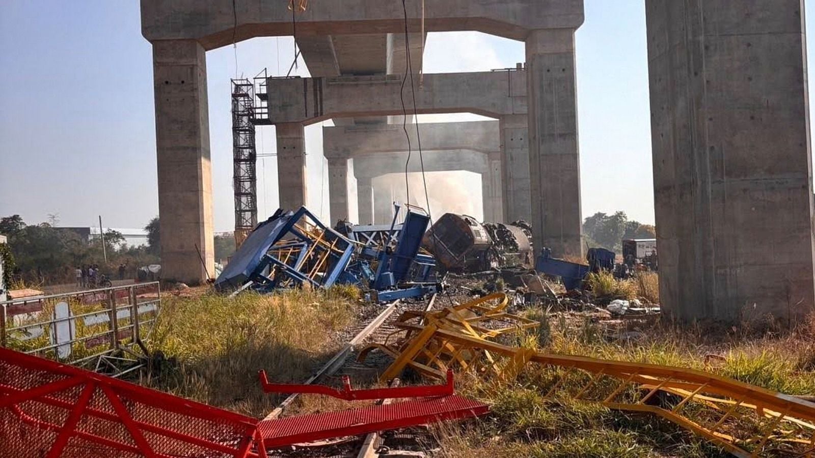 Construction crane falls on a passenger train in northeastern Thailand, killing at least 22 people