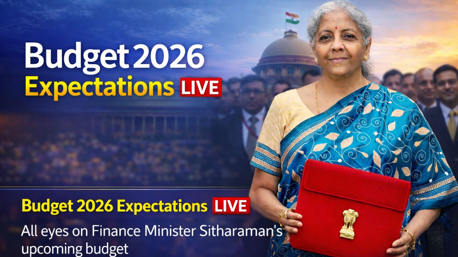 Finance Minister Nirmala Sitharaman will present the budget.