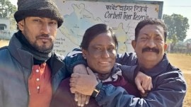 PT Usha with her husband V Srinivasan (right) and their son Ujjwal. (Pic Credit: PT Usha Instagram)