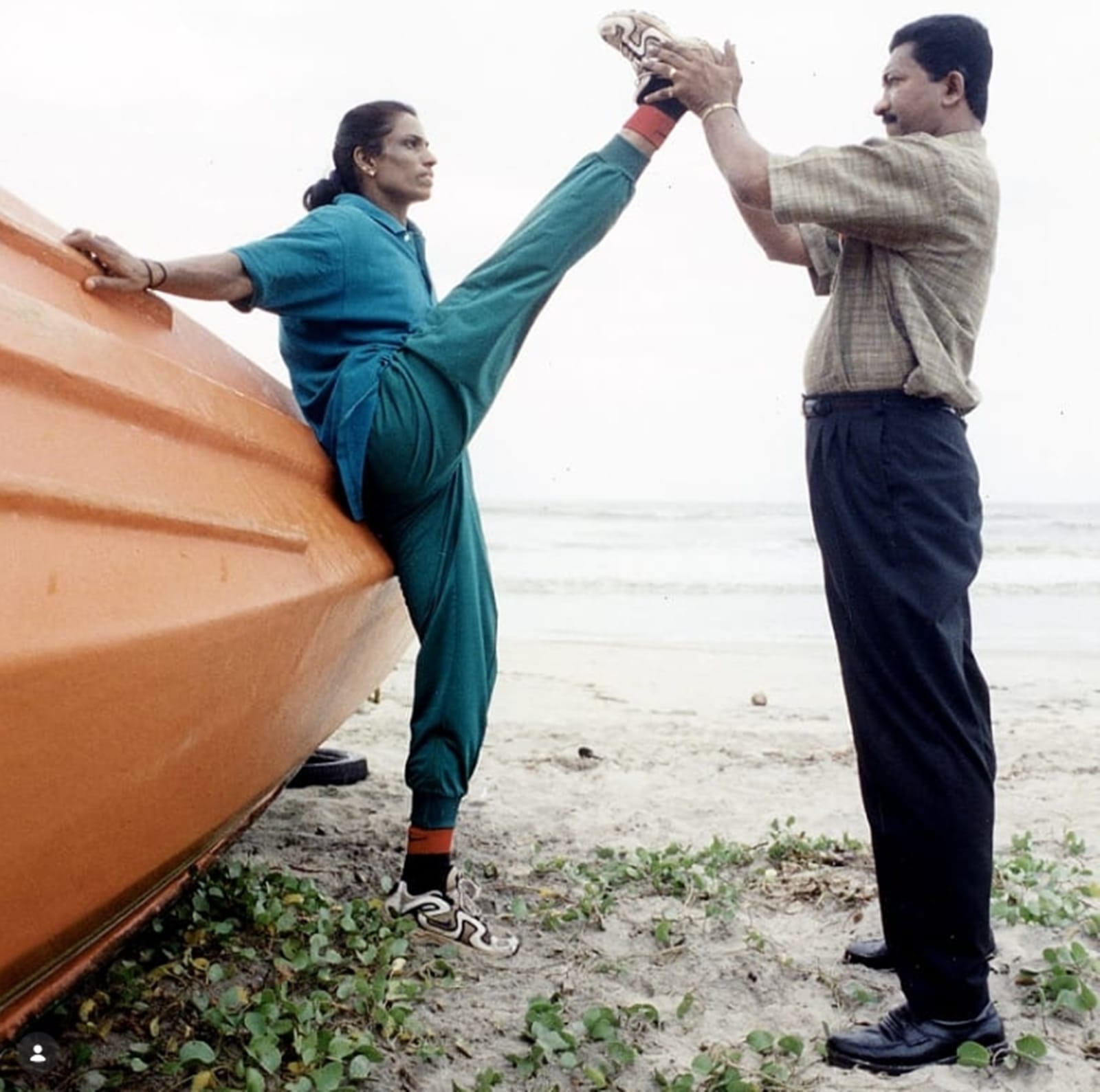 Srinivasan, a former inspector in the Central Industrial Security Force and a university-level kabaddi player was a pillar of strength for Usha throughout her distinguished sporting and political journey. (Pic credit: PT Usha Instagram)