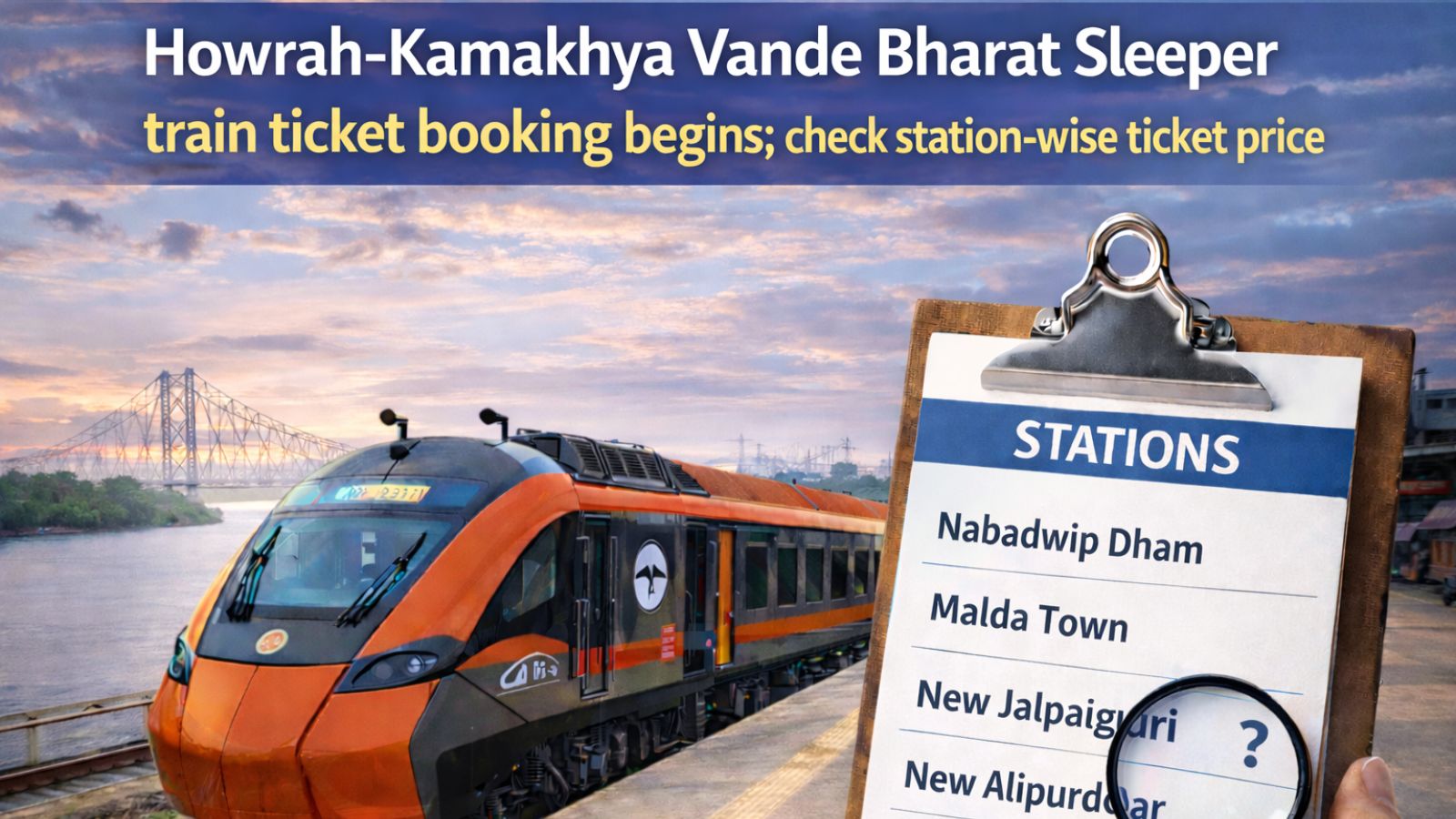 Howrah-Kamakhya Vande Bharat Sleeper train ticket booking begins; check station-wise fare