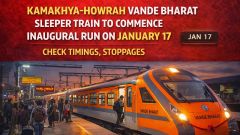 Guwahati (Kamakhya)-Howrah Vande Bharat Sleeper train to commence inaugural run on Jan 17 – check timings, stoppages