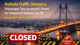 Kolkata Traffic Update: Vidyasagar Setu was built to ease congestion on the Howrah Bridge, located about 8 km away. (Image generated using AI)