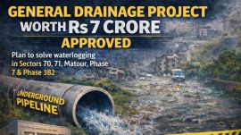 Under the project, a large-diameter underground pipeline will be laid from Matour Chowk to N-Chowk to ensure proper disposal of rainwater with tubewell discharge.