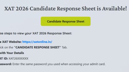XAT 2026: Candidate's response sheet out at xatonline.in
