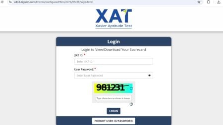 The official website to download the scorecard is xatonline.in.