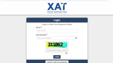 The official website to download the response sheets is xatonline.in
