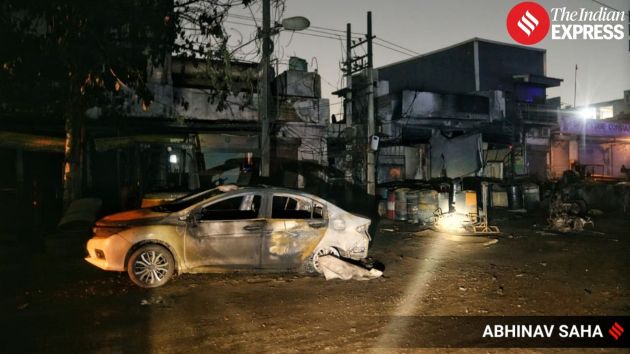 The initial explosion set off a chain reaction as approximately 20 to 25 chemical drums stored in close proximity detonated