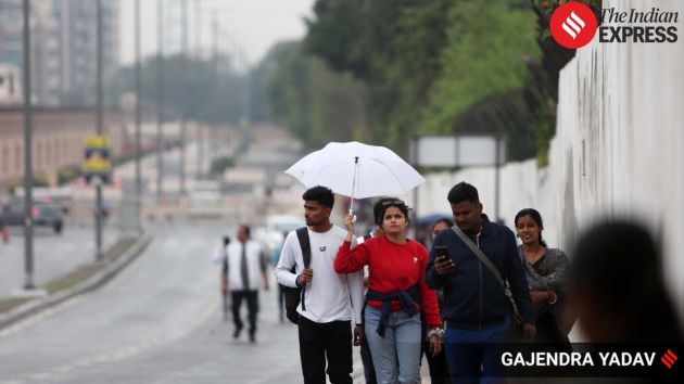Parts of Delhi–NCR woke up to light rainfall on Wednesday morning